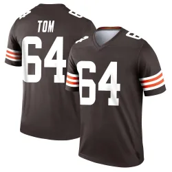 Cleveland Browns Men's Legend Brown Jersey (64 Cameron Tom)
