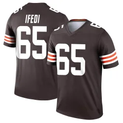 Cleveland Browns Men's Legend Brown Jersey (65 Germain Ifedi)