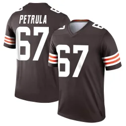 Cleveland Browns Men's Legend Brown Jersey (67 Ben Petrula)