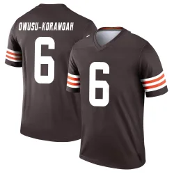 Cleveland Browns Men's Legend Brown Jersey (6 Jeremiah Owusu-Koramoah)
