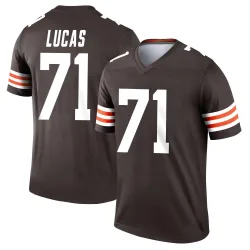 Cleveland Browns Men's Legend Brown Jersey (71 Cornelius Lucas)