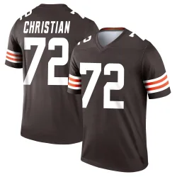 Cleveland Browns Men's Legend Brown Jersey (72 Geron Christian)