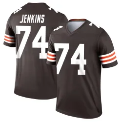 Cleveland Browns Men's Legend Brown Jersey (74 Teven Jenkins)