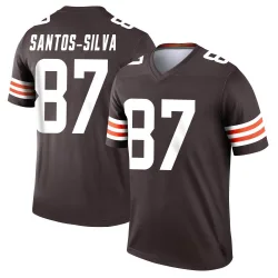Cleveland Browns Men's Legend Brown Jersey (87 Marcus Santos-Silva)