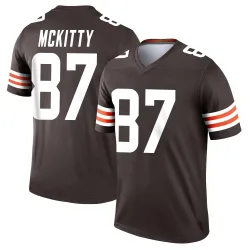 Cleveland Browns Men's Legend Brown Jersey (87 Tre' McKitty)