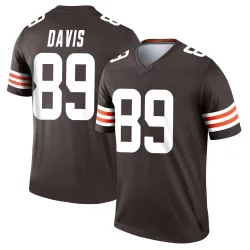 Cleveland Browns Men's Legend Brown Jersey (89 Kaden Davis)