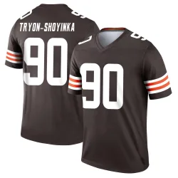 Cleveland Browns Men's Legend Brown Jersey (90 Joe Tryon-Shoyinka)