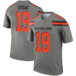 Cleveland Browns Men's Legend Inverted Silver Jersey (19 Bernie Kosar)