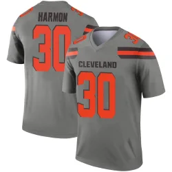 Cleveland Browns Men's Legend Inverted Silver Jersey (30 Duron Harmon)