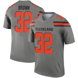 Cleveland Browns Men's Legend Inverted Silver Jersey (32 Jim Brown)
