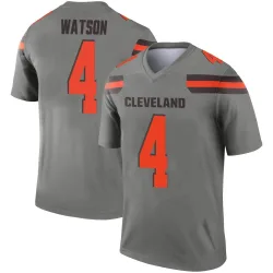 Cleveland Browns Men's Legend Inverted Silver Jersey (4 Deshaun Watson)