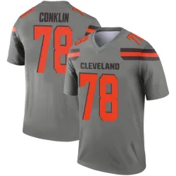 Cleveland Browns Men's Legend Inverted Silver Jersey (78 Jack Conklin)