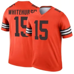 Cleveland Browns Men's Legend Orange Inverted Jersey (15 Charlie Whitehurst)