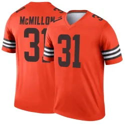 Cleveland Browns Men's Legend Orange Inverted Jersey (31 Donovan McMillon)