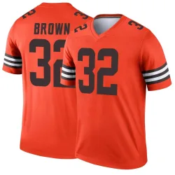 Cleveland Browns Men's Legend Orange Inverted Jersey (32 Jim Brown)