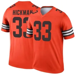 Cleveland Browns Men's Legend Orange Inverted Jersey (33 Ronnie Hickman)