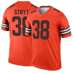 Cleveland Browns Men's Legend Orange Inverted Jersey (38 Andre Szmyt)