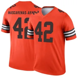 Cleveland Browns Men's Legend Orange Inverted Jersey (42 Easton Mascarenas-Arnold)
