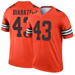 Cleveland Browns Men's Legend Orange Inverted Jersey (43 Mohamoud Diabate)