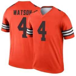 Cleveland Browns Men's Legend Orange Inverted Jersey (4 Deshaun Watson)