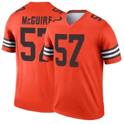 Cleveland Browns Men's Legend Orange Inverted Jersey (57 Isaiah McGuire)