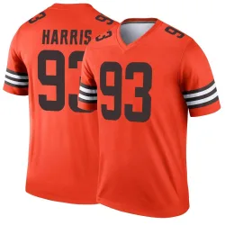 Cleveland Browns Men's Legend Orange Inverted Jersey (93 Shelby Harris)