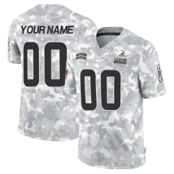 Cleveland Browns Men's Limited Arctic Camo 2024 Salute to Service Jersey (00 Custom)