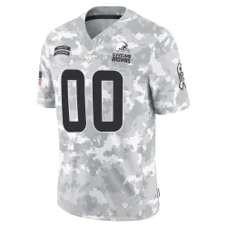 Cleveland Browns Men's Limited Arctic Camo 2024 Salute to Service Jersey (00 Custom)