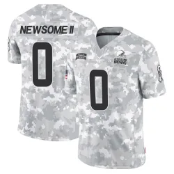 Cleveland Browns Men's Limited Arctic Camo 2024 Salute to Service Jersey (0 Greg Newsome II)