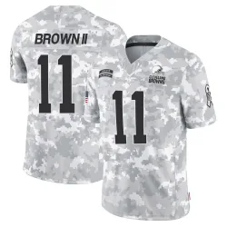Cleveland Browns Men's Limited Arctic Camo 2024 Salute to Service Jersey (11 Tony Brown II)