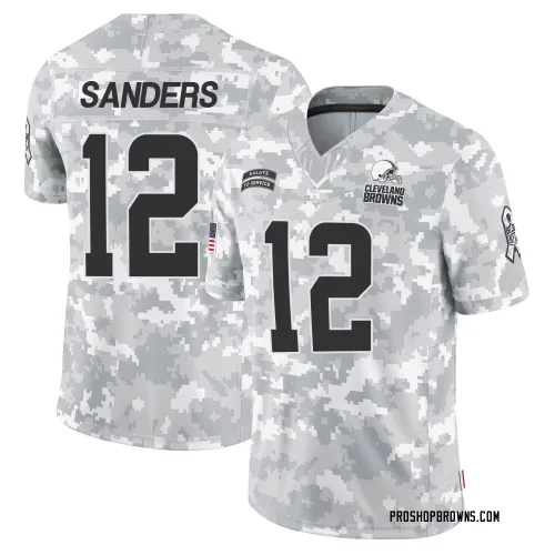 Cleveland Browns Men's Limited Arctic Camo 2024 Salute to Service Jersey (12 Shedeur Sanders)