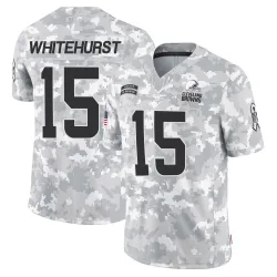Cleveland Browns Men's Limited Arctic Camo 2024 Salute to Service Jersey (15 Charlie Whitehurst)