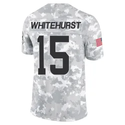 Cleveland Browns Men's Limited Arctic Camo 2024 Salute to Service Jersey (15 Charlie Whitehurst)
