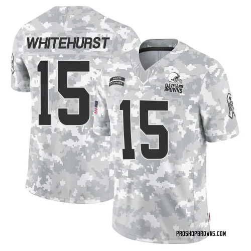 Cleveland Browns Men's Limited Arctic Camo 2024 Salute to Service Jersey (15 Charlie Whitehurst)