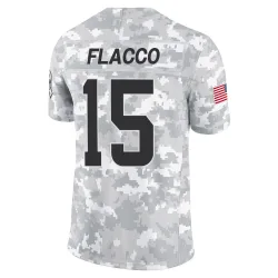 Cleveland Browns Men's Limited Arctic Camo 2024 Salute to Service Jersey (15 Joe Flacco)