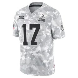 Cleveland Browns Men's Limited Arctic Camo 2024 Salute to Service Jersey (17 Jerome Baker)