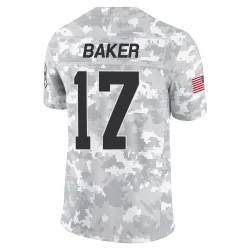 Cleveland Browns Men's Limited Arctic Camo 2024 Salute to Service Jersey (17 Jerome Baker)