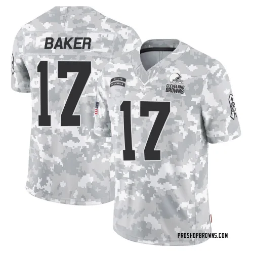 Cleveland Browns Men's Limited Arctic Camo 2024 Salute to Service Jersey (17 Jerome Baker)