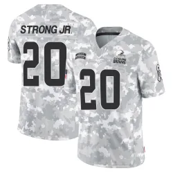 Cleveland Browns Men's Limited Arctic Camo 2024 Salute to Service Jersey (20 Pierre Strong Jr.)