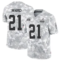 Cleveland Browns Men's Limited Arctic Camo 2024 Salute to Service Jersey (21 Denzel Ward)