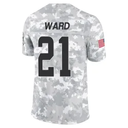 Cleveland Browns Men's Limited Arctic Camo 2024 Salute to Service Jersey (21 Denzel Ward)