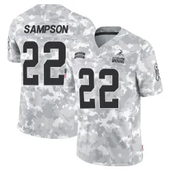 Cleveland Browns Men's Limited Arctic Camo 2024 Salute to Service Jersey (22 Dylan Sampson)