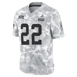 Cleveland Browns Men's Limited Arctic Camo 2024 Salute to Service Jersey (22 Dylan Sampson)