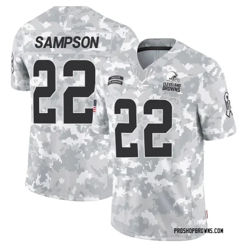 Cleveland Browns Men's Limited Arctic Camo 2024 Salute to Service Jersey (22 Dylan Sampson)