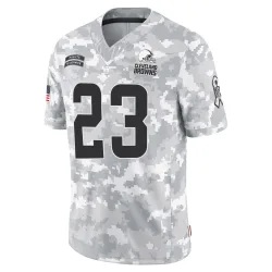 Cleveland Browns Men's Limited Arctic Camo 2024 Salute to Service Jersey (23 Damontae Kazee)