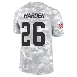 Cleveland Browns Men's Limited Arctic Camo 2024 Salute to Service Jersey (26 Myles Harden)