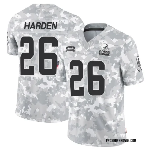 Cleveland Browns Men's Limited Arctic Camo 2024 Salute to Service Jersey (26 Myles Harden)
