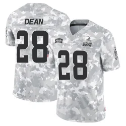 Cleveland Browns Men's Limited Arctic Camo 2024 Salute to Service Jersey (28 Trey Dean III)