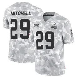 Cleveland Browns Men's Limited Arctic Camo 2024 Salute to Service Jersey (29 Cameron Mitchell)
