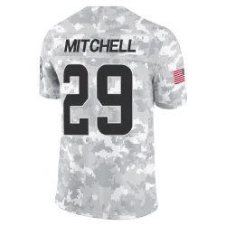 Cleveland Browns Men's Limited Arctic Camo 2024 Salute to Service Jersey (29 Cameron Mitchell)